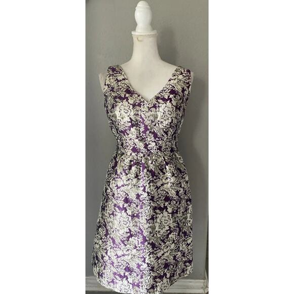 Laundry By Shelli Segal Dresses & Skirts - Laundry by Shelli Segal Dress Purple Silver Tapestry‎ Sparkle Size 4